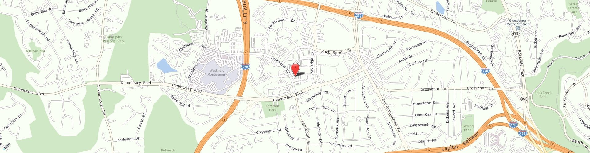 Location Map: 10215 Fernwood Rd. Bethesda, MD 20817